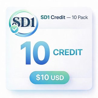 OA Credit 10 Pack, 10 digital credits, $10 USD.