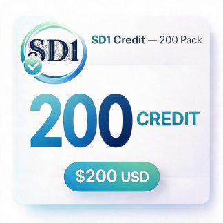 SD1 Credit – 200 Pack